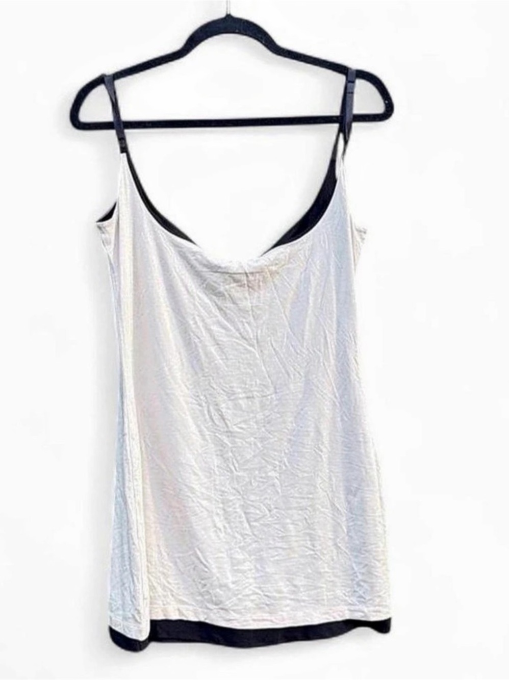 Gian Bini Satin Cami in White & Black Size Medium NWT